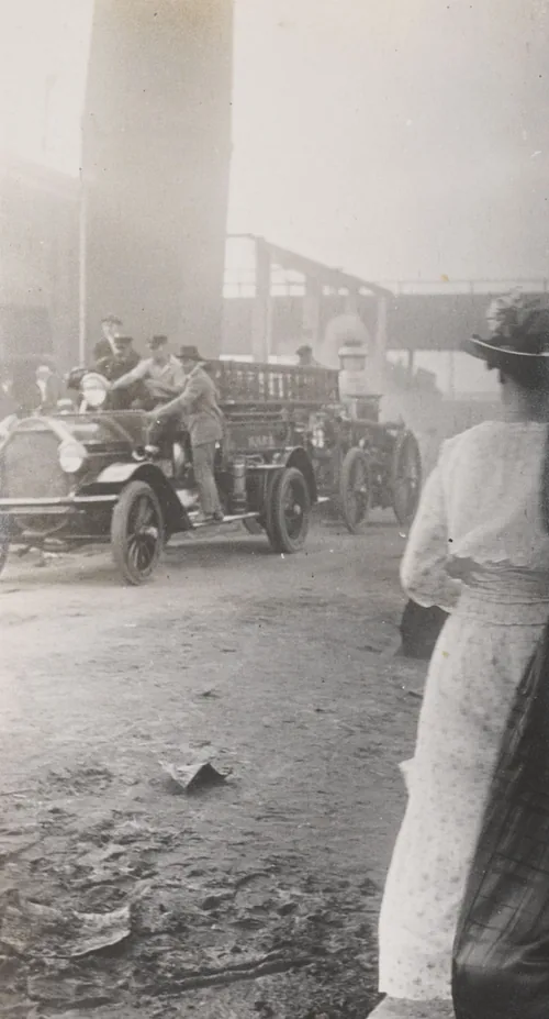 Newport News Fire Department responding to fire - from J. H. Breazeale Jr. photograph album - 33458953060 (cropped)